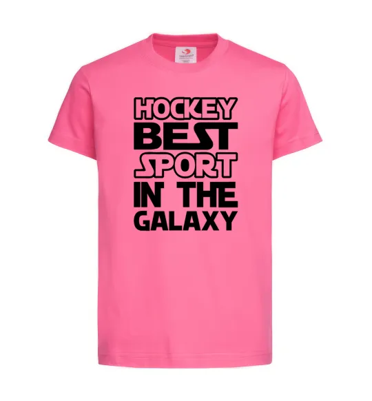 Дитяча футболка Hockey best sport Яскраво-рожевий фото