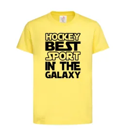 Дитяча футболка Hockey best sport Лимонний фото