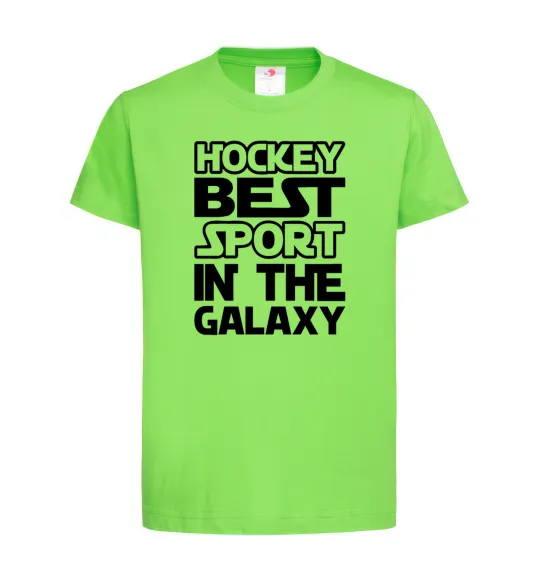 Дитяча футболка Hockey best sport Лаймовий фото