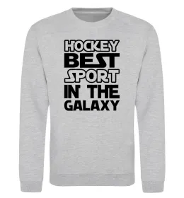 Світшот Hockey best sport Сірий меланж фото