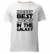 Мужская премиум футболка Hockey best sport Белый фото