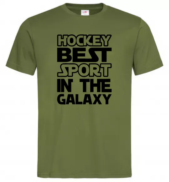 Мужская футболка Hockey best sport Оливковый фото