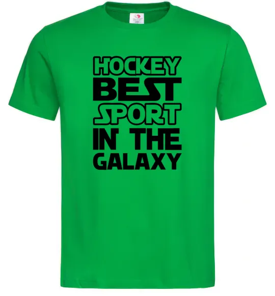 Мужская футболка Hockey best sport Зеленый фото