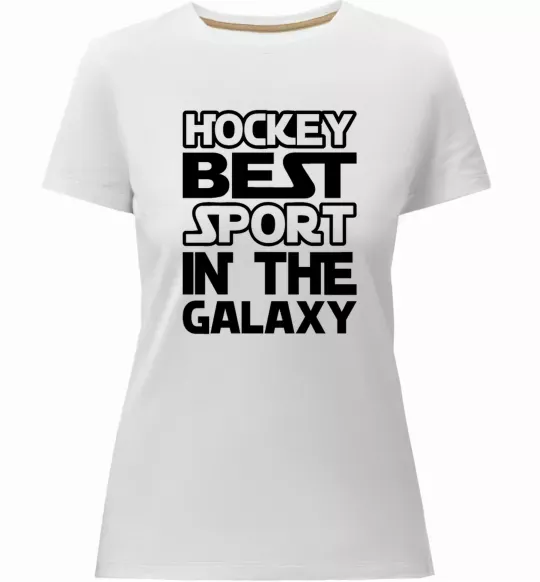 Женская премиум футболка Hockey best sport Белый фото