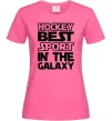 Женская футболка Hockey best sport Ярко-розовый фото
