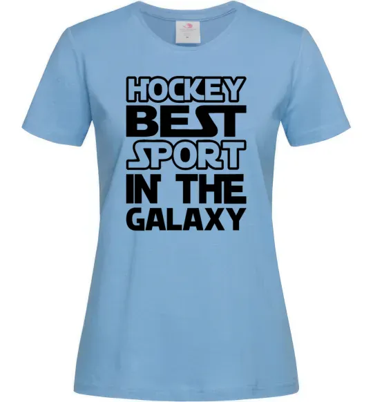 Женская футболка Hockey best sport Голубой фото