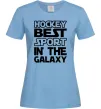 Женская футболка Hockey best sport Голубой фото