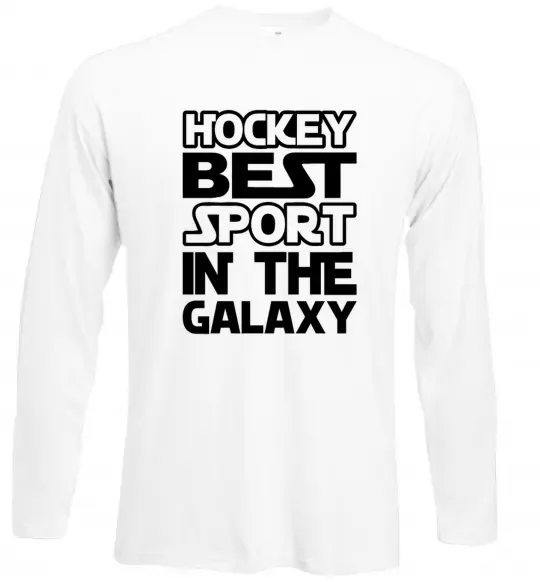Лонгслив Hockey best sport Белый фото