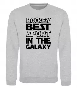 Свитшот Сова з хокейною клюшкою Серый меланж фото