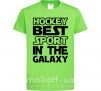 Детская футболка Hockey best sport Лаймовый фото