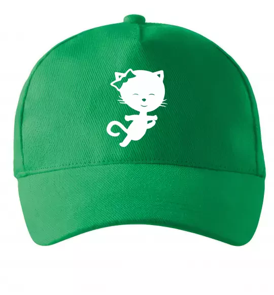 Кепка Stretching cat Зелений фото