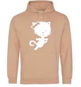 Женская толстовка (худи) Stretching cat