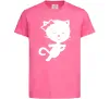 Детская футболка Stretching cat Ярко-розовый Детская футболка Stretching cat Ярко-розовый фото