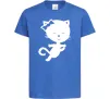 Детская футболка Stretching cat Ярко-синий Детская футболка Stretching cat Ярко-синий фото