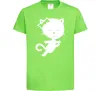 Детская футболка Stretching cat Лаймовый Детская футболка Stretching cat Лаймовый фото