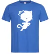 Чоловіча футболка Stretching cat Яскраво-синій Чоловіча футболка Stretching cat Яскраво-синій фото