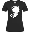 Женская футболка Stretching cat Черный Женская футболка Stretching cat Черный фото