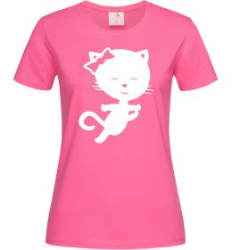 Женская футболка Stretching cat