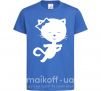 Дитяча футболка Stretching cat Яскраво-синій фото