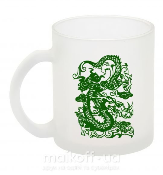 Чашка скляна Дракон зеленый Фроузен фото