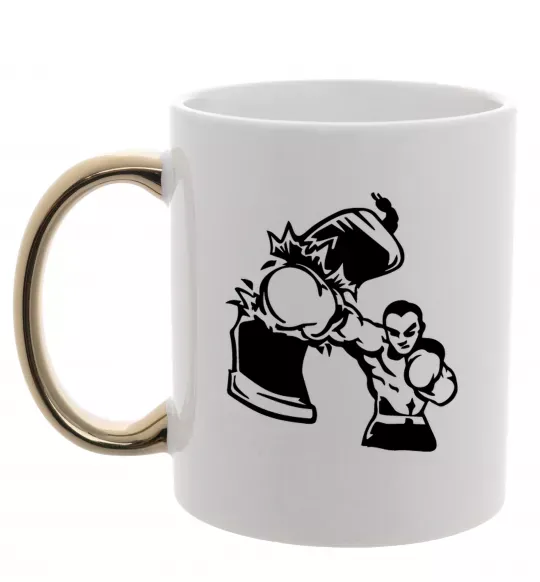 Чашка с цветной ручкой Розрив груші Золото фото