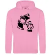 Женская толстовка (худи) Розрив груші Розовый фото