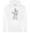 Мужская толстовка (худи) Слон боксер Белый Мужская толстовка (худи) Слон боксер Белый фото