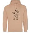 Жіноча толстовка (худі) Слон боксер Пісочний фото