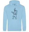 Жіноча толстовка (худі) Слон боксер Блакитний фото