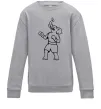 Детский Свитшот Слон боксер Серый меланж фото