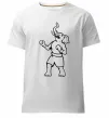 Чоловіча преміум футболка Слон боксер Білий фото