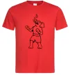 Чоловіча футболка Слон боксер Червоний фото