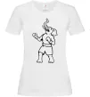 Жіноча футболка Слон боксер Білий Жіноча футболка Слон боксер Білий фото