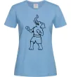 Жіноча футболка Слон боксер Блакитний Жіноча футболка Слон боксер Блакитний фото