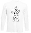 Лонгслив Слон боксер Белый Лонгслив Слон боксер Белый фото