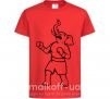 Детская футболка Слон боксер Красный фото