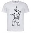 Чоловіча футболка Слон боксер Білий фото
