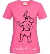 Женская футболка Слон боксер Ярко-розовый фото