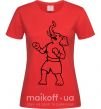 Женская футболка Слон боксер Красный фото