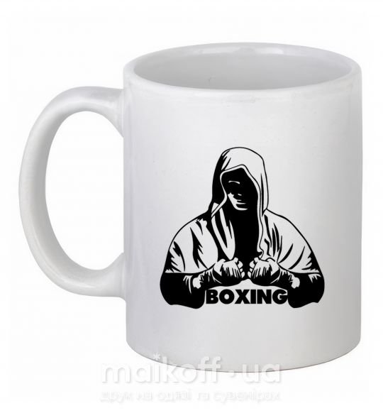 Чашка керамическая Boxing Белый фото