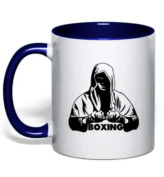 Чашка с цветной ручкой Boxing Глубокий темно-синий фото