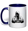 Чашка с цветной ручкой Boxing Глубокий темно-синий фото