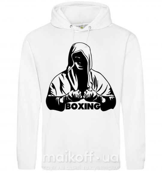 Мужская толстовка (худи) Boxing Белый фото