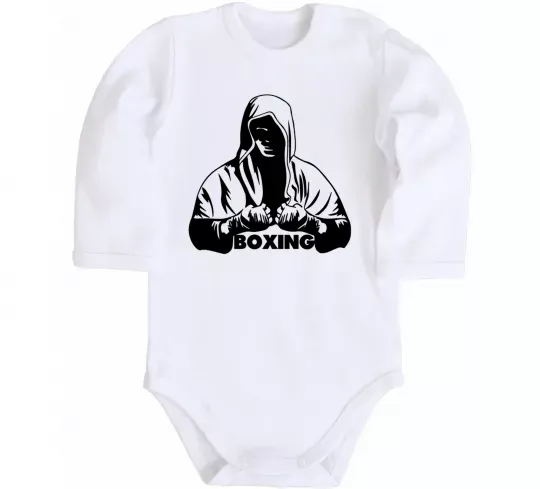 Дитячий бодік Boxing Білий фото