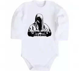 Дитячий бодік Boxing Білий фото