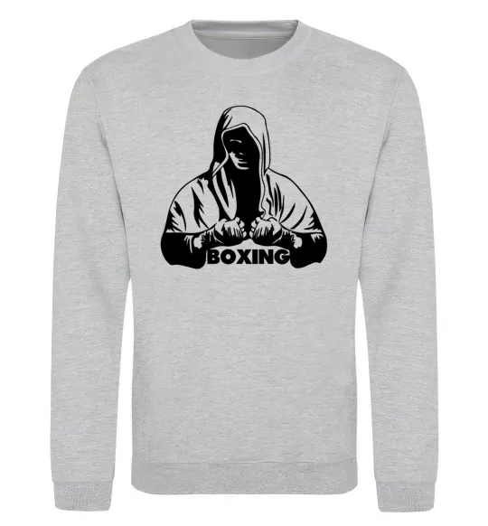 Свитшот Boxing Серый меланж фото