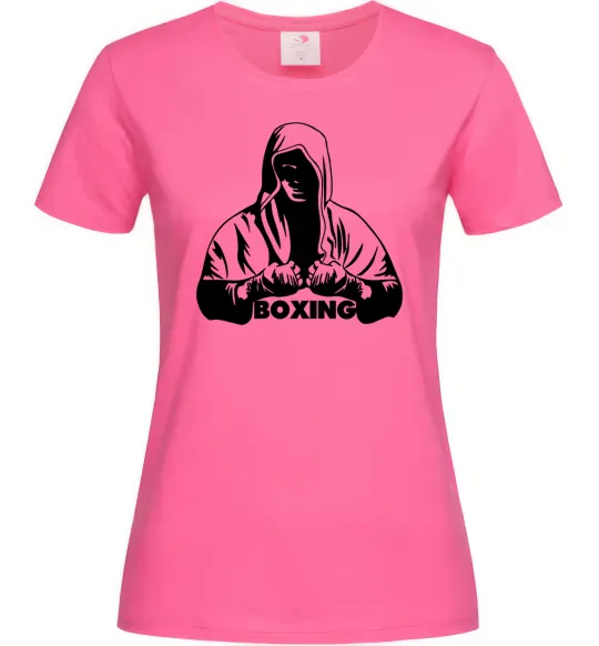 Жіноча футболка Boxing Яскраво-рожевий фото