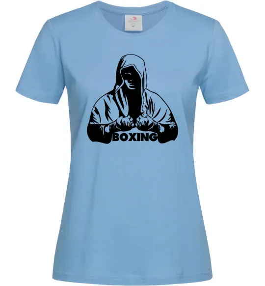 Жіноча футболка Boxing Блакитний фото
