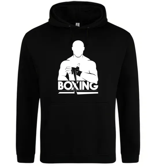 Женская толстовка (худи) Boxing man Черный фото