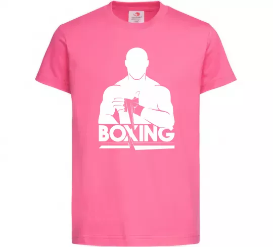 Дитяча футболка Boxing man Яскраво-рожевий фото